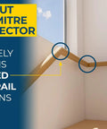 No Sweat Ultra Slim Miter Connector For Knockout Wood Joints installing mitered handrail sections in a staircase.