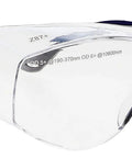 Heavy Duty Over The Glasses Laser Safety Glasses For CO2 And Eximer Machines With Ansi Certified Optics and clear lenses showing side view.