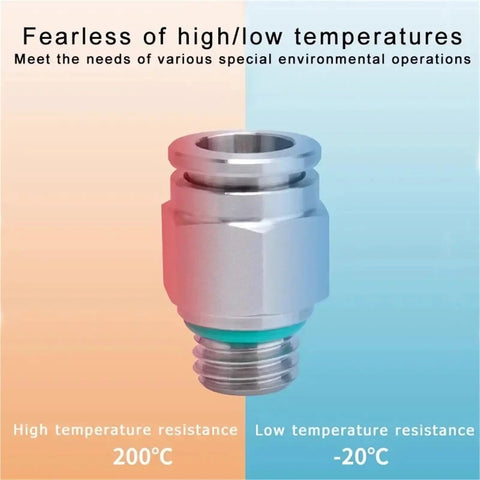 Pro Grade 50 Pcs Pneumatic Hose Fittings Set In 304 Stainless Steel Quick Release PC Air Tube Connectors temperature range