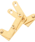 4 Pack Brass Down Pivot Door Hinges With Adjustable Concealed Shafts For Metal And Glass Doors, Heavy Duty Hardware