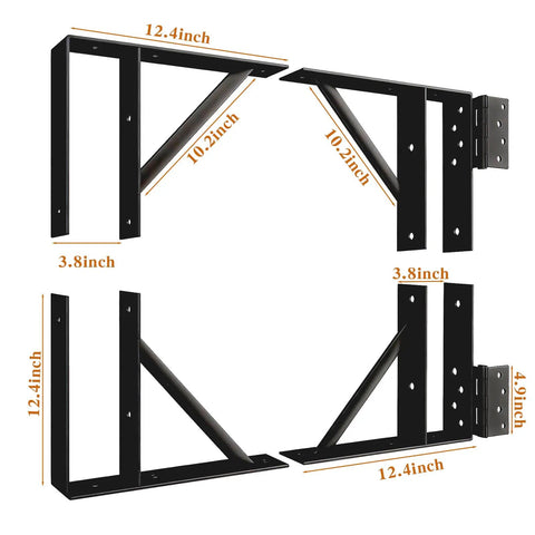 Heavy Duty Gate Corner Brace Kit With Self Locking Latch, Anti Sagging Gate Hardware For Wood Fences, Deck Gates, Driveways, Sheds And Corrals, Adjustable Fit, Durable Steel Brackets To Keep Gates Level And Solid