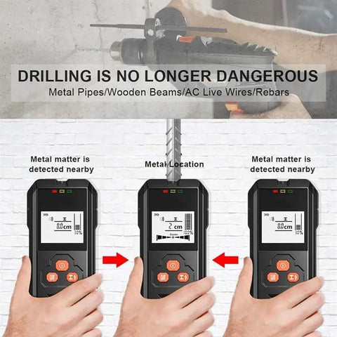 Ultimate Durable Digital Stud Finder And Wall Scanner With Bright Lcd Display For Tracking Metal Wood Iron And Live Ac Wiring Badass Drywall Detection Essential in use detecting metal behind drywall.