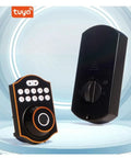 Smooth Keyless Entry Deadbolt With Smart Fingerprint Reader And Electronic Keypad Bluetooth App Control  keylock setup with keypad touchpad.