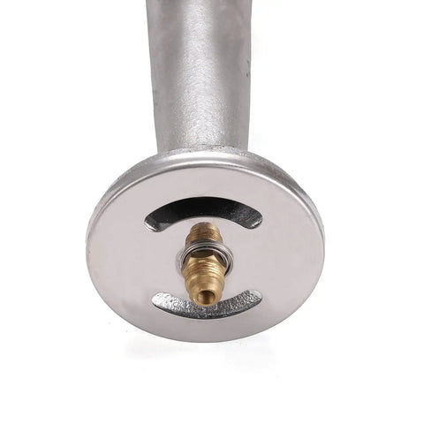 Top Shelf Solid Brass Gas Orifice Connector with threaded end and metal plate for Bayou Classic BG14 Burner use.