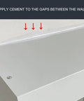 All Weather Steel Awning EV Charger Cover Wall Mount Shield close-up showing cement application for weatherproof sealing.