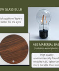 Levitating Bulb Lamp with magnetic floating light, glass bulb, and ABS material base for home office and desk decor.