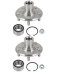 Wheel Bearing Hub Assembly Pair 510086 with front hubs, bearings, and installation hardware for smoother driving.