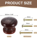 Spruce Up Your Space With Dope 5 Piece Round Wood Drawer Knobs Including Screws For Dresser Wardrobe Cupboard Featuring Slick Mushroom Shape Paint Surface And Natural Solid Wood Base For Fixer Upper Makeovers. 25mm wood knob with M4 screws.
