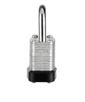 Front view of a Beefy Heavy Duty Laminated Steel Padlocks Set One And A Quarter Inch Wide With Keyed Alike Pack Of 48 for security.