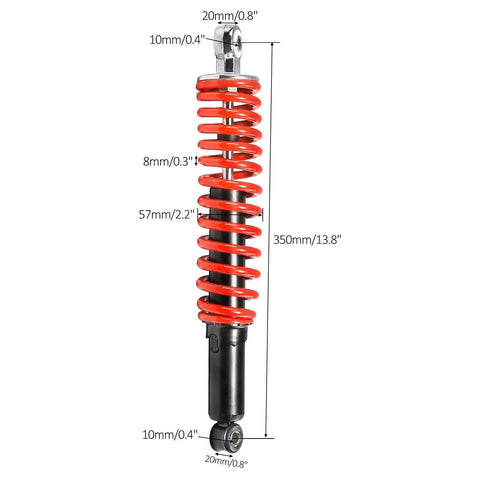 Two Pack 350mm Front Shocks For Go Karts And ATVs Beefed Up Front Suspension Upgrade For UTVs Drift Trikes Golf Carts Quads