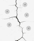 Tough As Nails Galvanized Steel Foam Board Fasteners 1-1/8 Inch Insulation Nails 300 Pack on cracked drywall.