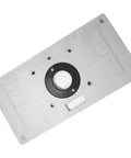 Pro Level Woodworking Router Table Insert Plate With Quick Flip Panel and Heavy Duty Drill Chuck Trim Tool Kit on a flat surface.