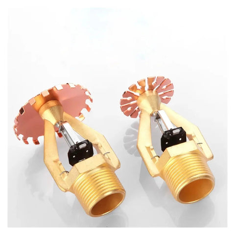 Professional Grade All-Copper Fire Sprinkler Head DN25 72 Degrees Fast Response with R1 Inch connection and durable gold finish.