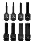 Quality Crafted Eight Piece Hex Socket Set Built Tough From Heavy Duty Alloy Steel With Smooth Turning Action And Secure Bite, featuring various hex sizes.