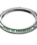 Cross Roller Slewing Bearing RA7008 RA7008UUCC0 RA7008UUC0 shown from angle, showcasing precision steel design for industrial robot arms.