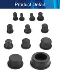 Lock Tight Black EPDM Cable Gland Plugs 12 Pack Bombproof Rubber Hole Stopper Kit Heavy Duty Wire Entry Seal arranged in detail.