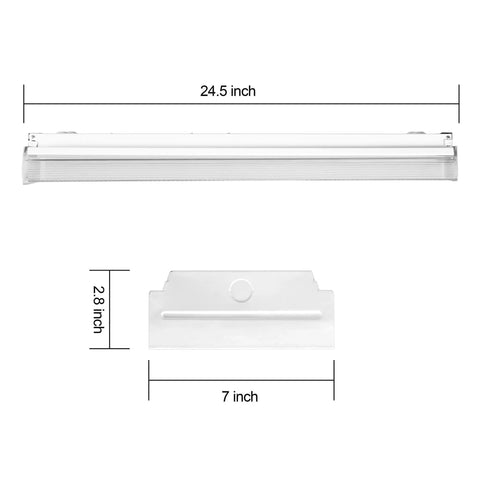 2Ft LED Wraparound Flush Mount Ceiling Light 20W 2400 Lumens 4000K Neutral White Energy Saving Long Life Fixture dimensions