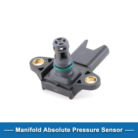 Heavy Duty MAP Sensor Direct OEM Replacement For BMW 1 Series E82 Coupe And X5 E70 2007 To 2013 Engine Manifold Absolute Air Intake Pressure Monitor side view with connector