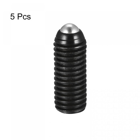 Heavy Duty Ball Point Set Screws With Spring Loaded Hex Socket Drives Solid High Carbon Steel Metric M10 X 25MM Thread 5Pcs Pack single screw profile