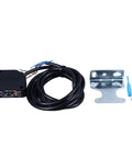 Indoor Wall Mounted Retroreflective Photoelectric Sensor With 1.8m Cable And Reflector Panel for Automation Equipment shown with components