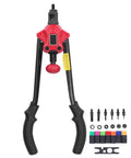 Rivet Nut Kit With High Carbon Steel Hand Riveting Pliers M3 To M10 Capacity Sliding Socket Handle with accessories shown