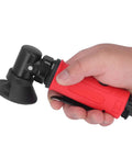 Heavy Duty Two Inch Pneumatic Angle Grinder Built Like A Tank With Durable Zinc Alloy Frame And Smooth Grip Design held in hand.