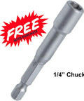 Tough As Nails Zinc Plated Steel Sheet Metal Screws For Gutter Downspouts And Light Gauge Build Outs With Easy Start Sharp Tips And Hex Drives Five Hundred Count White Fasteners That Make Any Home Project Feel Like A Breeze with a 1/4 inch chuck.