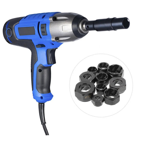 10-Piece Broken Nut Remover Set And Bolt Extractor Tools For Stubborn Nuts And Rusty Bolts Hex Socket Extractor with power tool