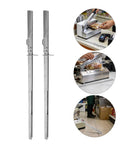 Heavy Duty Bag Closer Rail For Commercial Packaging And Retail Sealing Equipment, Pro Grade Metal Track For Durable Sealer Rails And Replacement Parts In Supermarket Food Bag Ops. Silver metal rail set, 470x36x20 mm, for bag sealing machines.