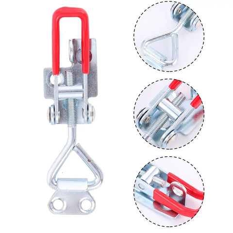 Two Pack Adjustable Toggle Latch Clamps Zinc Plated Iron Pull Latch For Box Doors Heavy Duty Quick Release details
