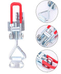 2 Pack Adjustable Toggle Clamps With Lock Hole For Doors And Cabinets Beefy Zinc Plated Steel Pull Latch Clamp With Quick Release