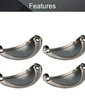 Top Shelf Iron Cup Pulls Vintage Rustic Kitchen Cabinet Drawer Handles Brushed Red Copper Finish Three Point Two Inch Length Set Of Ten, featuring four handles.