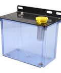 Sileduove 3L CNC Machine Lubrication Water Box With Built In Filter Oil Tank For Lathe Milling Drill Efficient Cooling System 210X128X180mm, clear plastic construction, yellow cap, and filter.