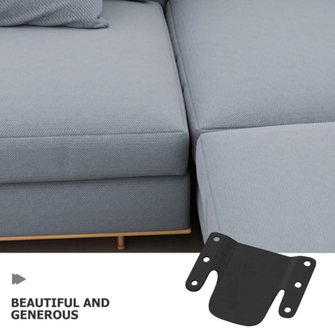 Interlocking Sectional Sofa Connectors Set displayed with iron bracket for secure and stable corner connections, easy install.