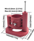 Rock Solid Router Table Lift System With Smooth One Point Eight Inch Travel Premium Aluminum And Stainless Steel Mounting Plate Upgrade For Woodworking Router Bases Black And Red Kit, detailed dimensions.