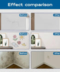 Effect comparison of Drywall Patch Repair Kit For Quick Hole And Crack Fix on wall cracks, nail holes, and moldy areas.