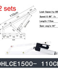 Built Different Dual Electric Linear Actuators With Built In Controller For Smooth Lifting And Adjustable Bed Kit Heavy Hitter 150 Kilogram Load Capacity 110 Centimeters Reach Zero To Forty Five Degree Tilt Range specifications including dimensions and load capacity.