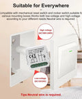 Single Channel Zigbee Smart Relay Switch Module For 12V 24V DC And 100 240V AC With Tuya Smart Life App Compatibility, Works With Alexa Google Home And Hubitat, Dry Contact Output, Great For DIY Garage Door Opener And Home Automation, wired behind wall switch