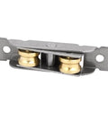 Heavy Duty Double Roller Window Pulley Wheels For Slick Sliding Door Track Fixup With Stainless Steel And Brass Plating includes two pulleys.