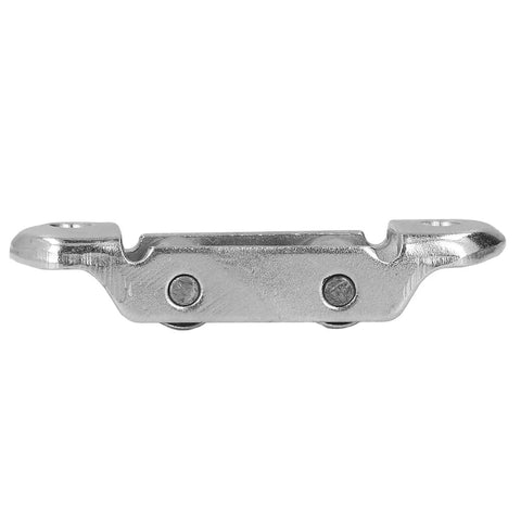4Pcs Rock Solid Sliding Door Rollers 0.4 Inch Stainless Steel Double Drive Wheel Pulley shown from side with precision engineering.