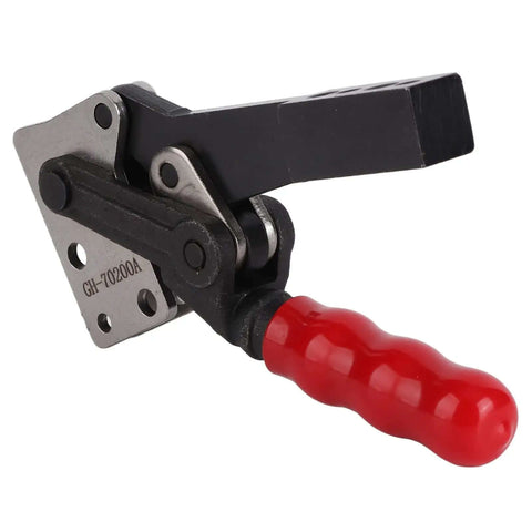 Close-up of Built Tough Heavy Duty Quick Release Toggle Clamp for Auto Welding Projects made from high carbon steel with handle