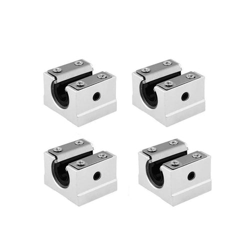 Linear Motion Bearing Slide SBR10UU 10mm Length For CNC Parts And 3D Printer Projects Pro Grade Guide Rail For Smooth Motion In Precision Machines Great For DIY CNC Milling Laser And Tooling 1 Pack Or 4 Pack, four bearing blocks