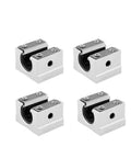 2 Pack Linear Motion Bearing Slides For CNC And 3D Printer Parts Length 10 To 25 Mm SCS10UU To SCS25UU Pro Grade Precision Rails For Smooth Motion And Durable Performance SBR10UU Compatible, 4 metal bearing blocks