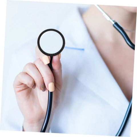 Healthcare professional holding Premium Stethoscope Replacement Diaphragm Assembly Ring With Spot On Acoustic Membrane.