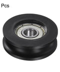 2 Pack U626ZZ Bearing Pulley With Chrome Steel Inner Ring And Nylon Grooved Sleeve 6X30X10MM smooth sliding pulley view