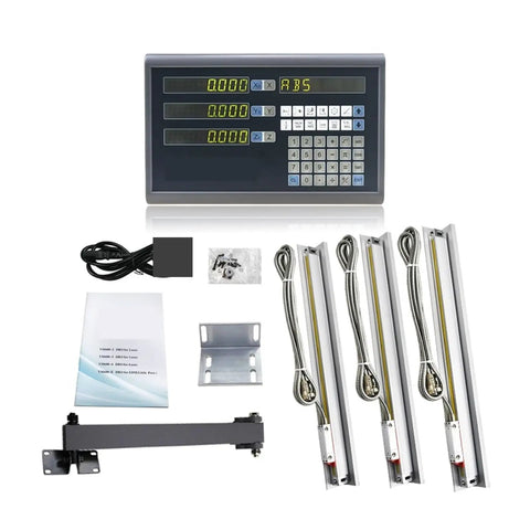 Tough As Nails Digital Caliper Linear Scale DRO Kit For Lathe And Mill Machines 50 To 1000Mm Range with display, scales, and accessories.