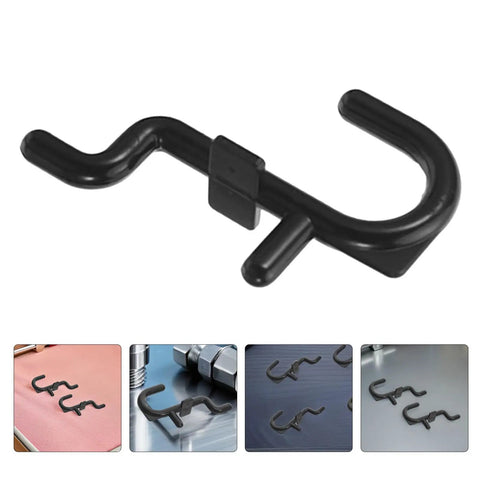 150 Pcs Plastic Pegboard Hooks For Tool Storage And Small Kitchen Supplies, Heavy Duty Repositionable Pegboard Hangers With Easy Assembly, Ideal For Retail Displays And Garage Organization, Studio Gear Black black plastic pegboard hook
