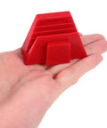 12 Piece Modular Wrench Storage Rack Magnetic Tool Holder Organizer Tray, red plastic, shown in hand for size reference.
