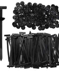 Heavy Hitter 200 Pack Nylon Universal Cable Ties For Car Care And No Sweat Wire Management including black self-locking fasteners.