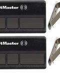Two Pack 373LM Three Button Garage Door Remote Controls For Compatible Openers, Easy Setup And Fast Sync, Durable Finish